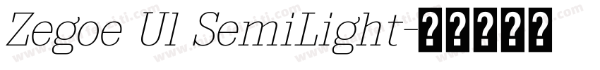 Zegoe Ul SemiLight字体转换